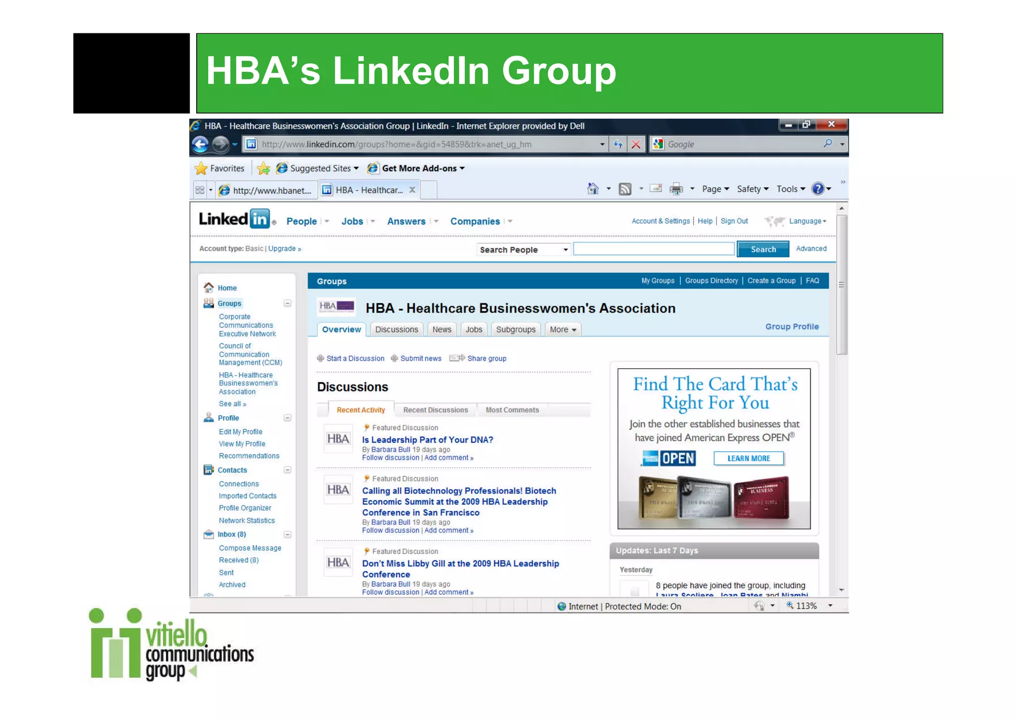 HBA’s LinkedIn Group
 