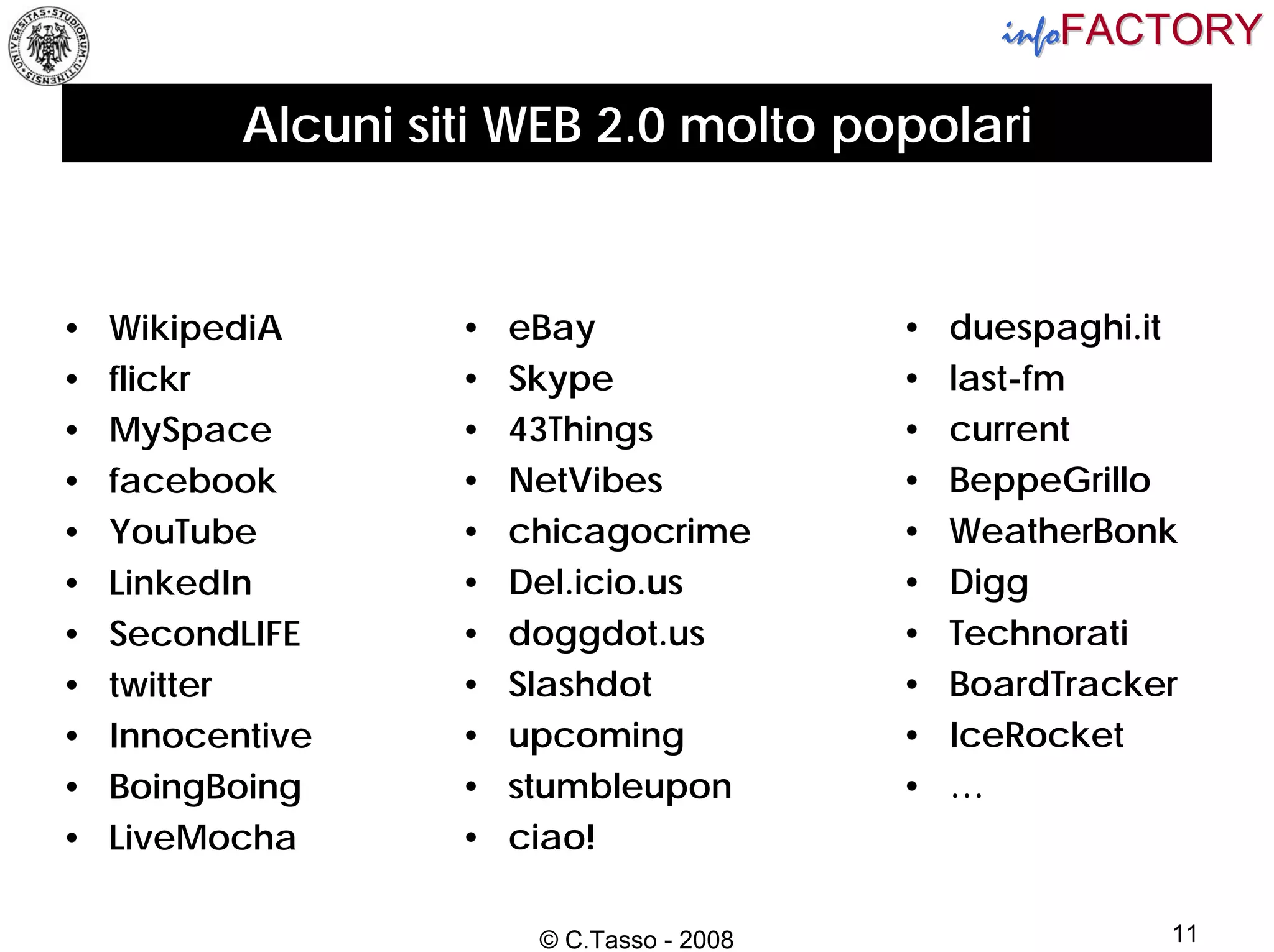 Web 2.0 e Intelligenza Artificiale