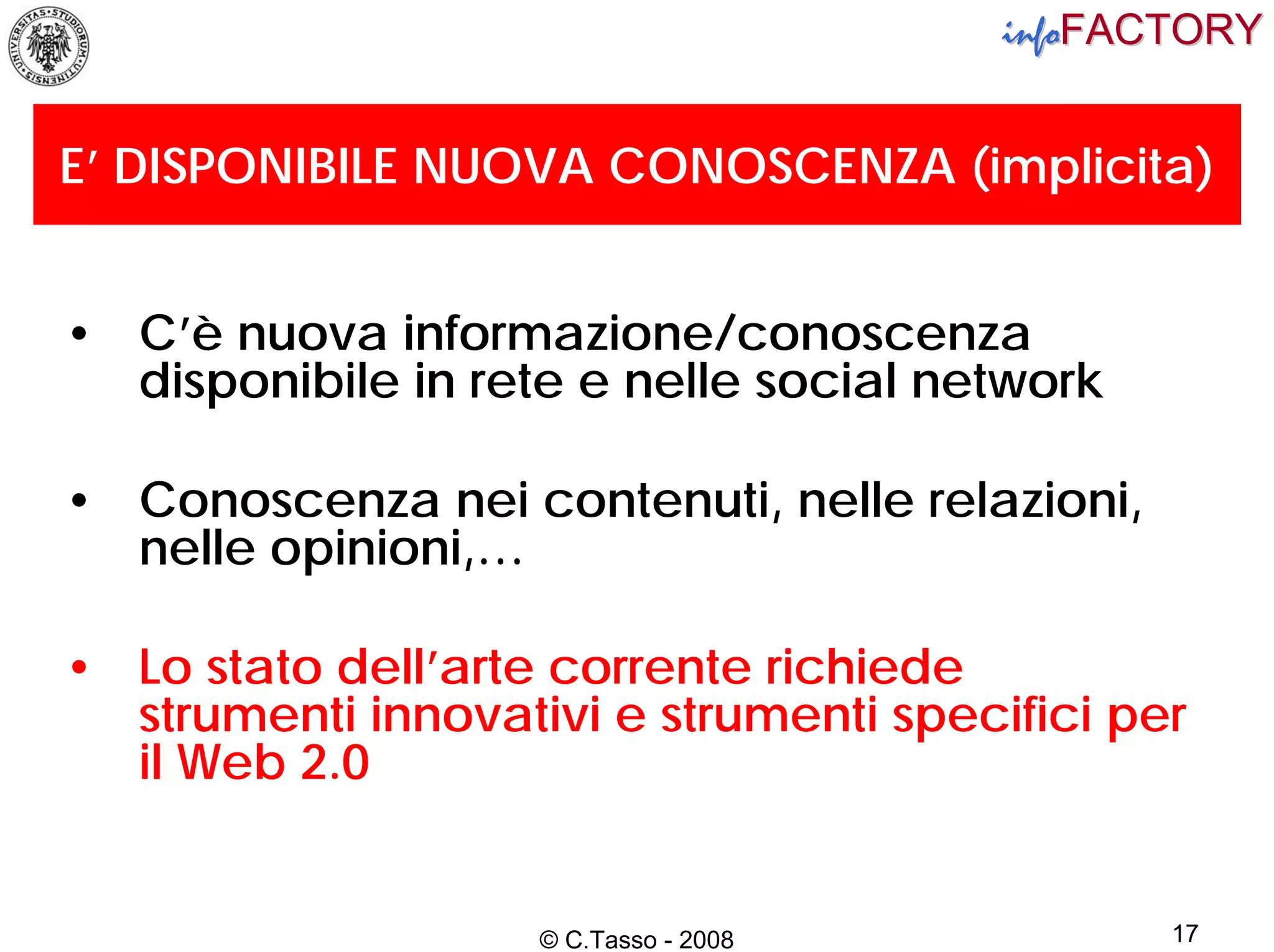 Web 2.0 e Intelligenza Artificiale