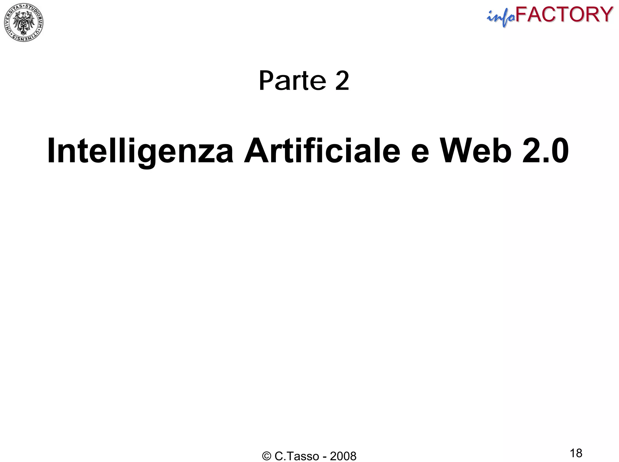 Web 2.0 e Intelligenza Artificiale