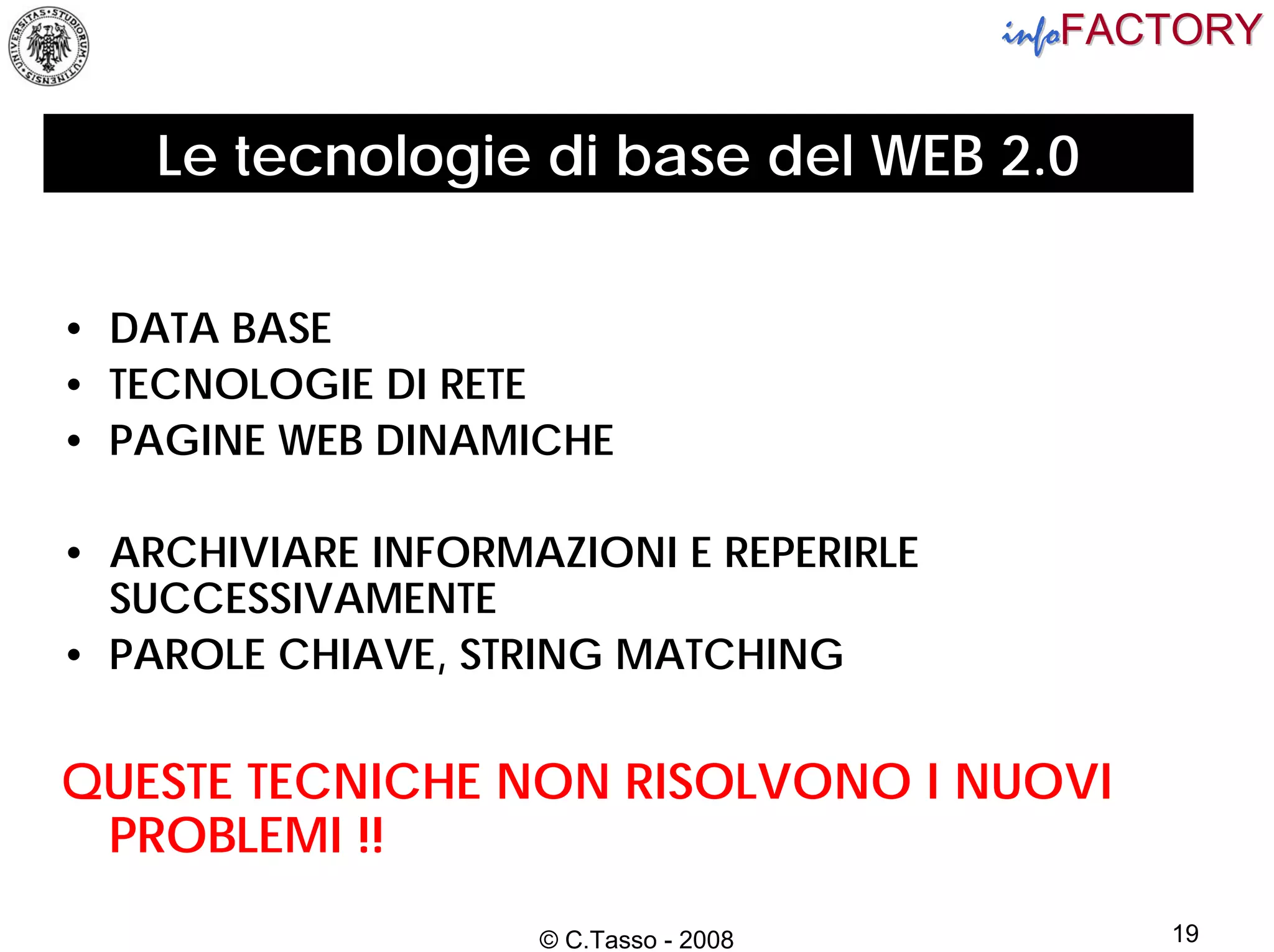 Web 2.0 e Intelligenza Artificiale