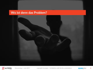 Donnerstag, 1. Juni 2017 copyright Scompler / Scribblelive (alle Rechte vorbehalten) 4
Wo ist denn das Problem?
 