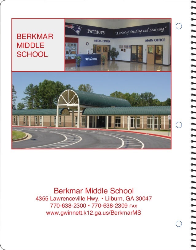 Berkmar Middle School Spiralbound Notebooks