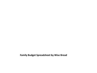 Family Budget Spreadsheet by Wise Bread
