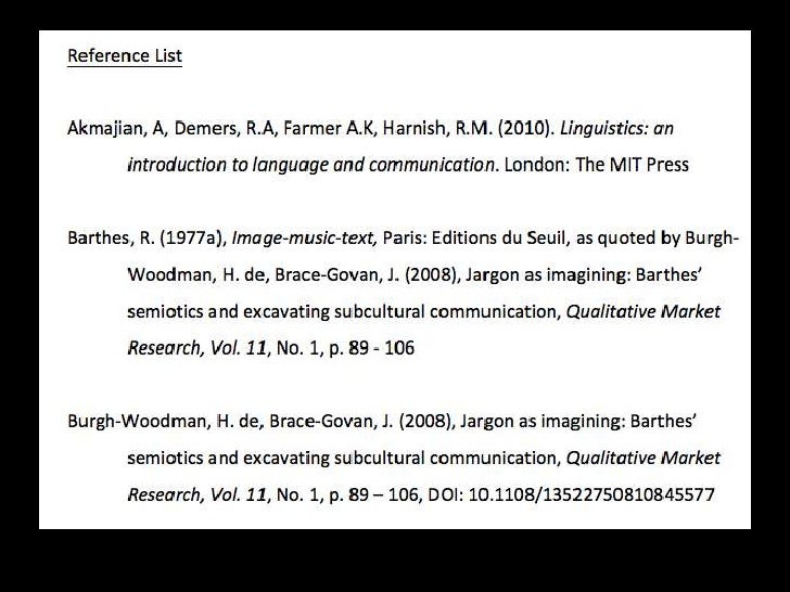 Different citation styles