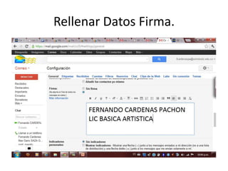 Rellenar Datos Firma.
 