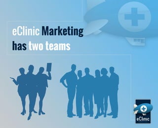 eClinic Marketing
has two teams

 