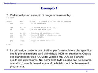 Linguaggio assembly del processore 8086 (ita) 1 | PPT