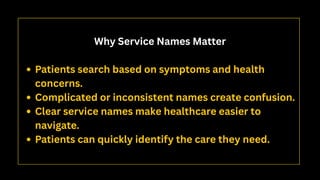 Service Name Example Branding Hospital: Why Service Names and Brand Clarity Matter | PDF