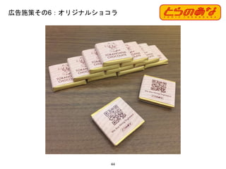 広告施策その6：オリジナルショコラ
44
 