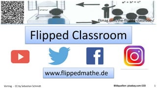 fltmag.com/the-flipped-classroom/
Flipped Classroom
Vortrag - CC by Sebastian Schmidt 1Bildquellen: pixabay.com CC0
www.flippedmathe.de
 