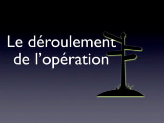 Le déroulement
 de l’opération
 