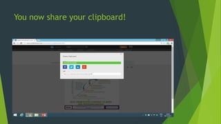 You now share your clipboard!
 