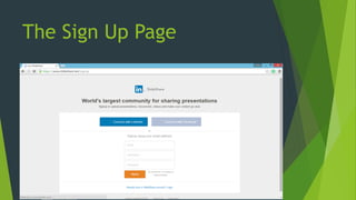 The Sign Up Page
 