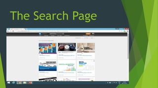 The Search Page
 