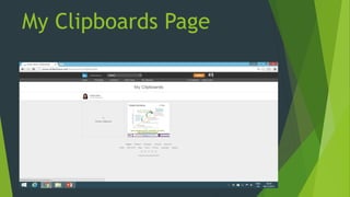 My Clipboards Page
 