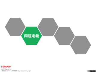 一般社団法人デザイン思考研究所 <http://designthinking.or.jp/>    
問題定義
 