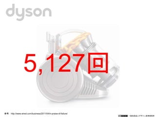 一般社団法人デザイン思考研究所
5,127回
参考：http://www.wired.com/business/2011/04/in-praise-of-failure/
 