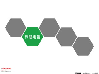 一般社団法人デザイン思考研究所
問題定義
 