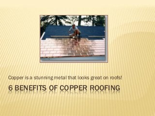 6 BENEFITS OF COPPER ROOFING
Copper is a stunning metal that looks great on roofs!
 