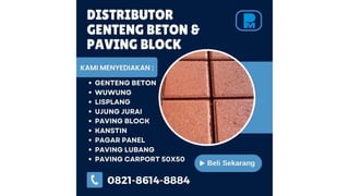 Distributor paving block segi 6  Blimbing