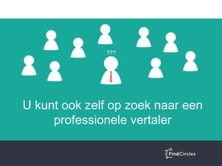 Maar waar betaalt u dan allemaal
voor?
En waarom mag u zelf de vertaler niet
spreken?
?
 