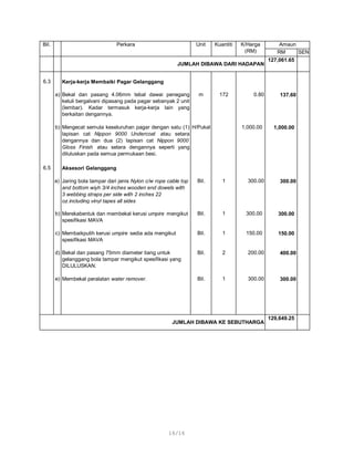 CADANGAN MENAIKTARAF GELANGGANG-GELANGGANG SUKAN BERTURAP | PDF