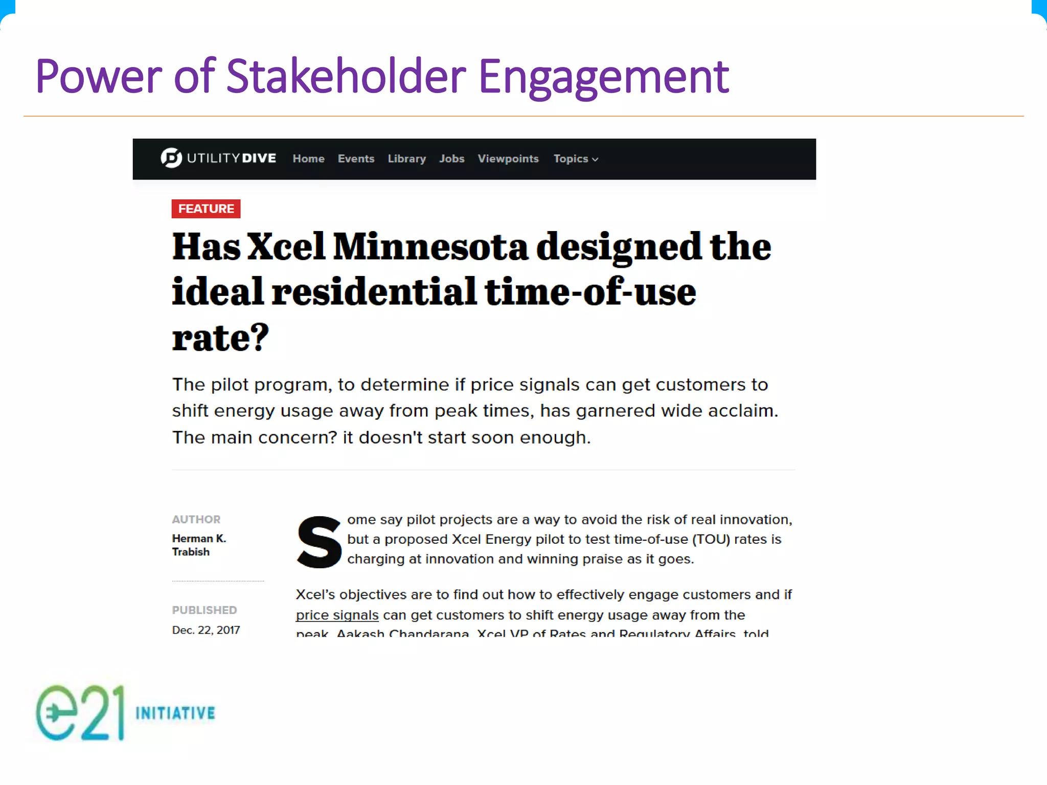 Power of Stakeholder Engagement
 
