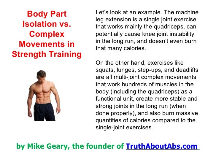 Body Part Isolation vs. Complex Movements in Strength Training