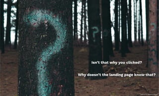 11
Isn’t that why you clicked? 
Why doesn’t the landing page know that?
Photo by Evan Dennis on Unsplash
 