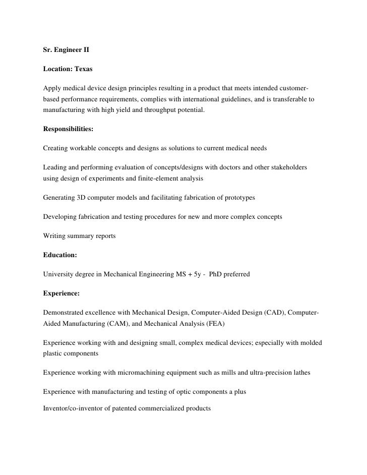 Mechanical Design Engineer Job Description Workable - Mechanical Project Engineer Resume Mechanical Engineer Job Description Template Piccomemorial / Learn about the key requirements, duties, responsibilities, and skills that should be in a mechanical engineer job description.