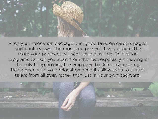 pitch your relocation package during relocation benefit
