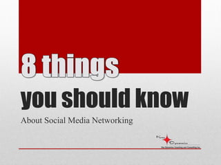 you should know
About Social Media Networking
 