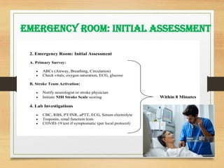 Code Stroke Hospital Code Stroke Management / Management of Acute Stroke | PPTX
