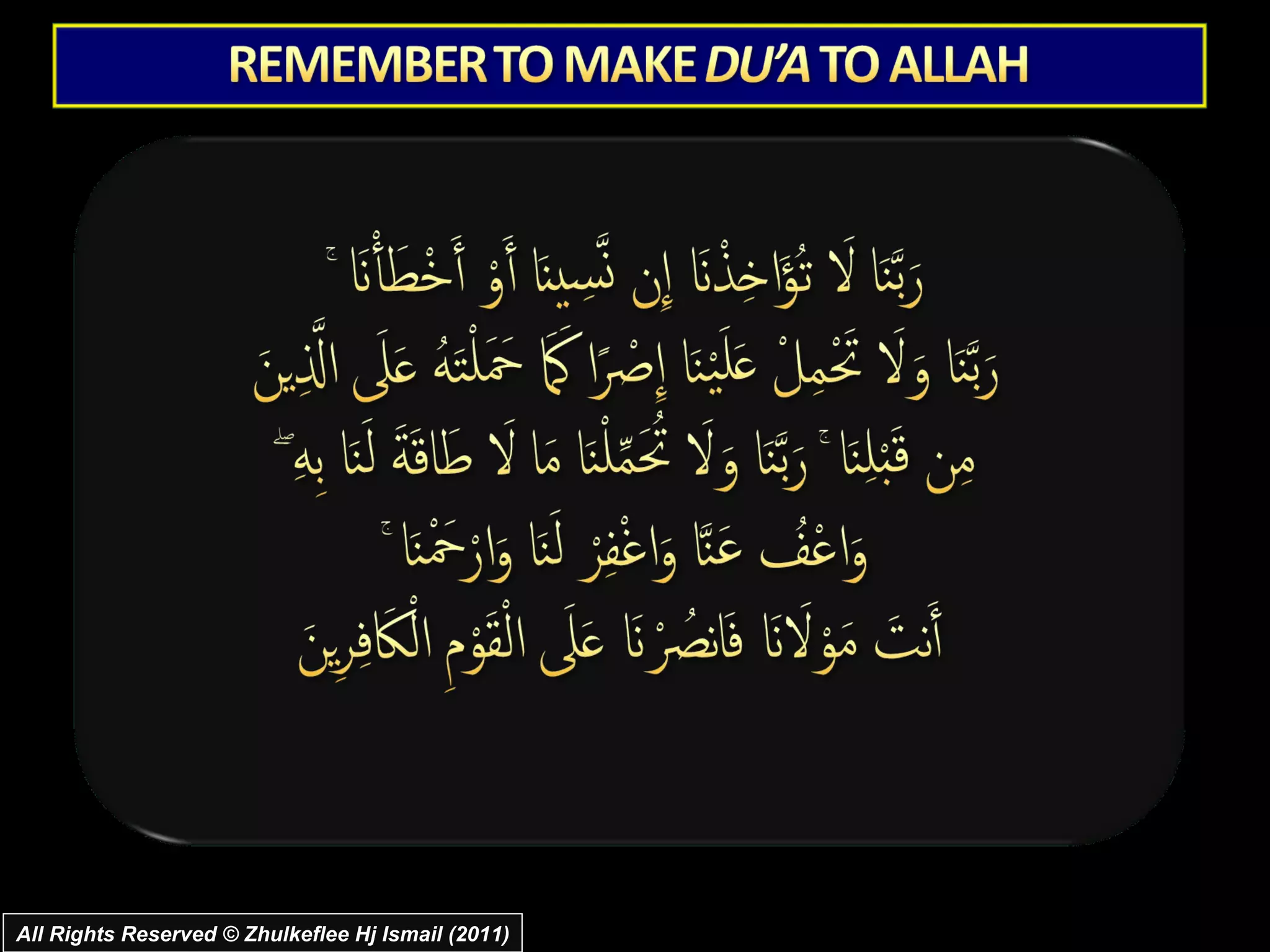 All Rights Reserved © Zhulkeflee Hj Ismail (2011) 