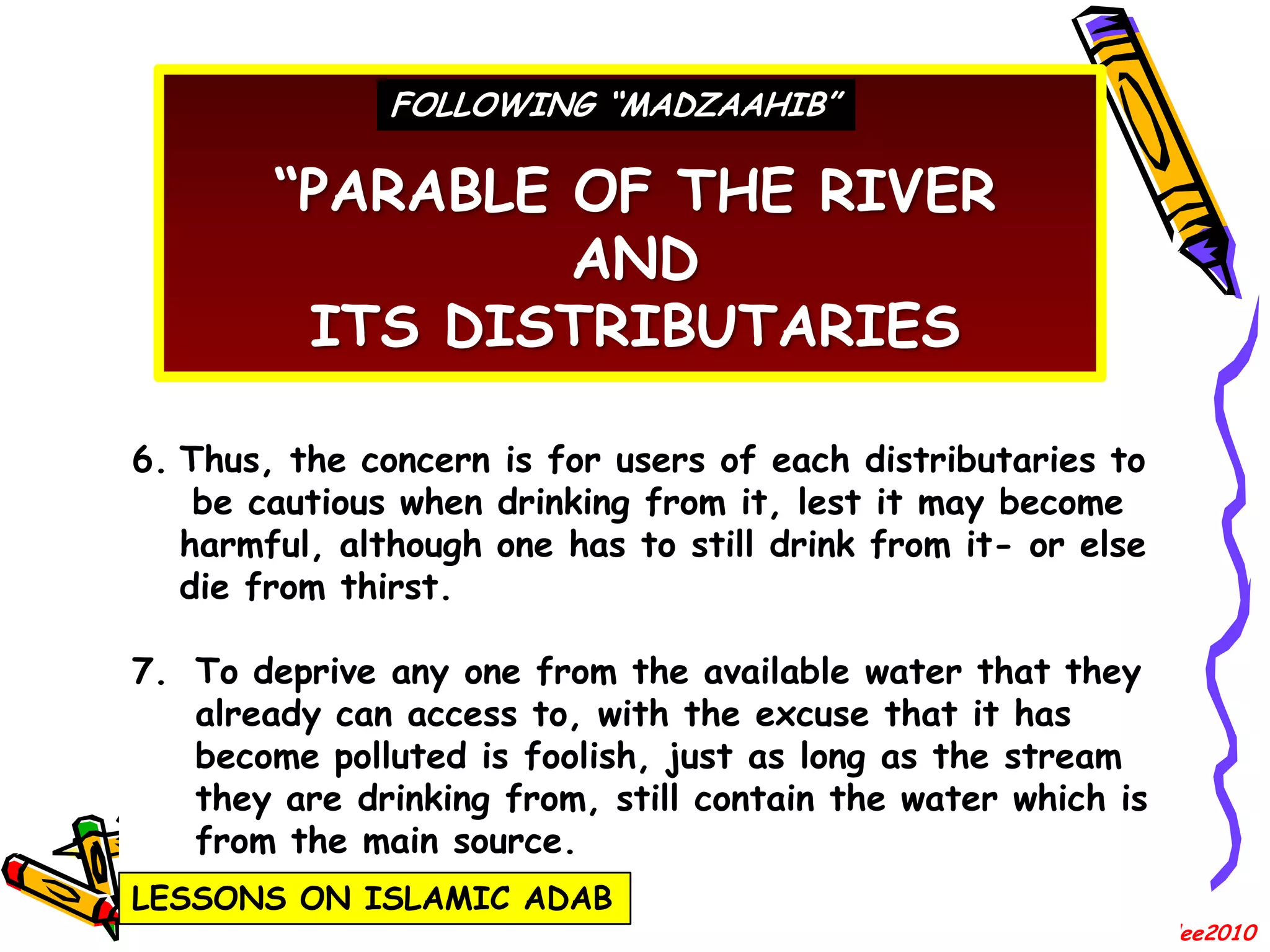 47إِذَا ضُيِّعَتِ اْلأَمَانَةُ فَانْتَظَرِ السَّاعَةَقَالَ; كَيْفَ إِضَاعَتُهَا يَارَسُوْل الله ؟ قَالَ ; إِذَا أُسْنِدَ اْلأَمْرُ إِلَى غَيْرِ أَهْلِهِ فَانْتَظِرِ السَّعَةَ“When a trust is neglected, then wait for the time (of its destruction).” Somebody ask: ‘How shall this be neglected O Messenger of Allah?’ He the replied: “When a matter (affair) is given over, not to its rightful (legitimate) person, then wait for its time (of destruction).”(Hadith reported by Bukhary) All Rights Reserved© Zhulkeflee2010