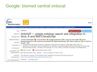 Google: biomed central ontocat<br />