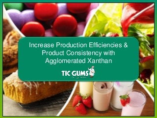 Texture + Stability Solutions
Increase Production Efficiencies &
Product Consistency with
Agglomerated Xanthan
 