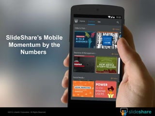 SlideShare’s Mobile 
Momentum by the 
Numbers 
©2014 LinkedIn Corporation. All Rights Reserved. 
 