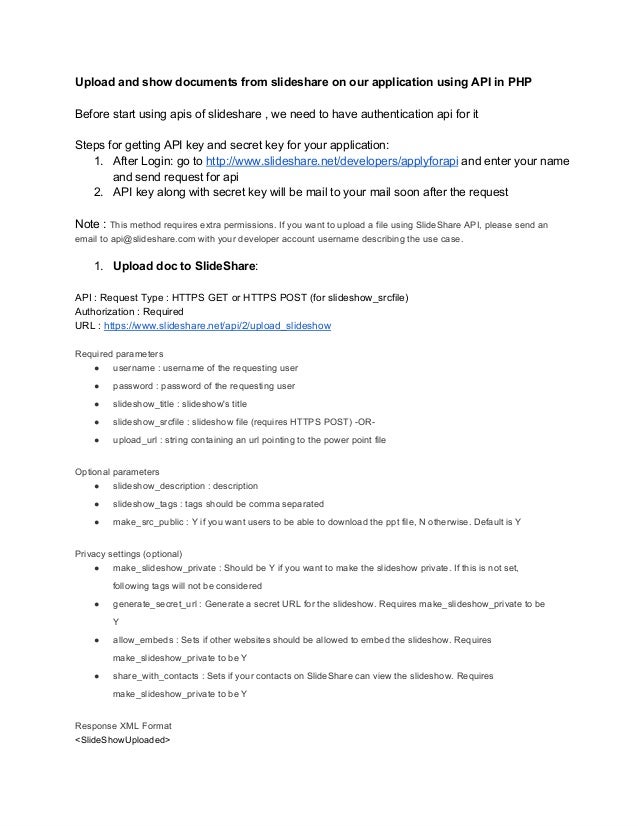 slide shareapi