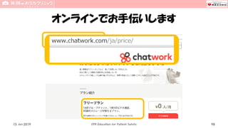 オンラインでお手伝いします
CPR Education for Patient Safety 9815 Jun 2019
 