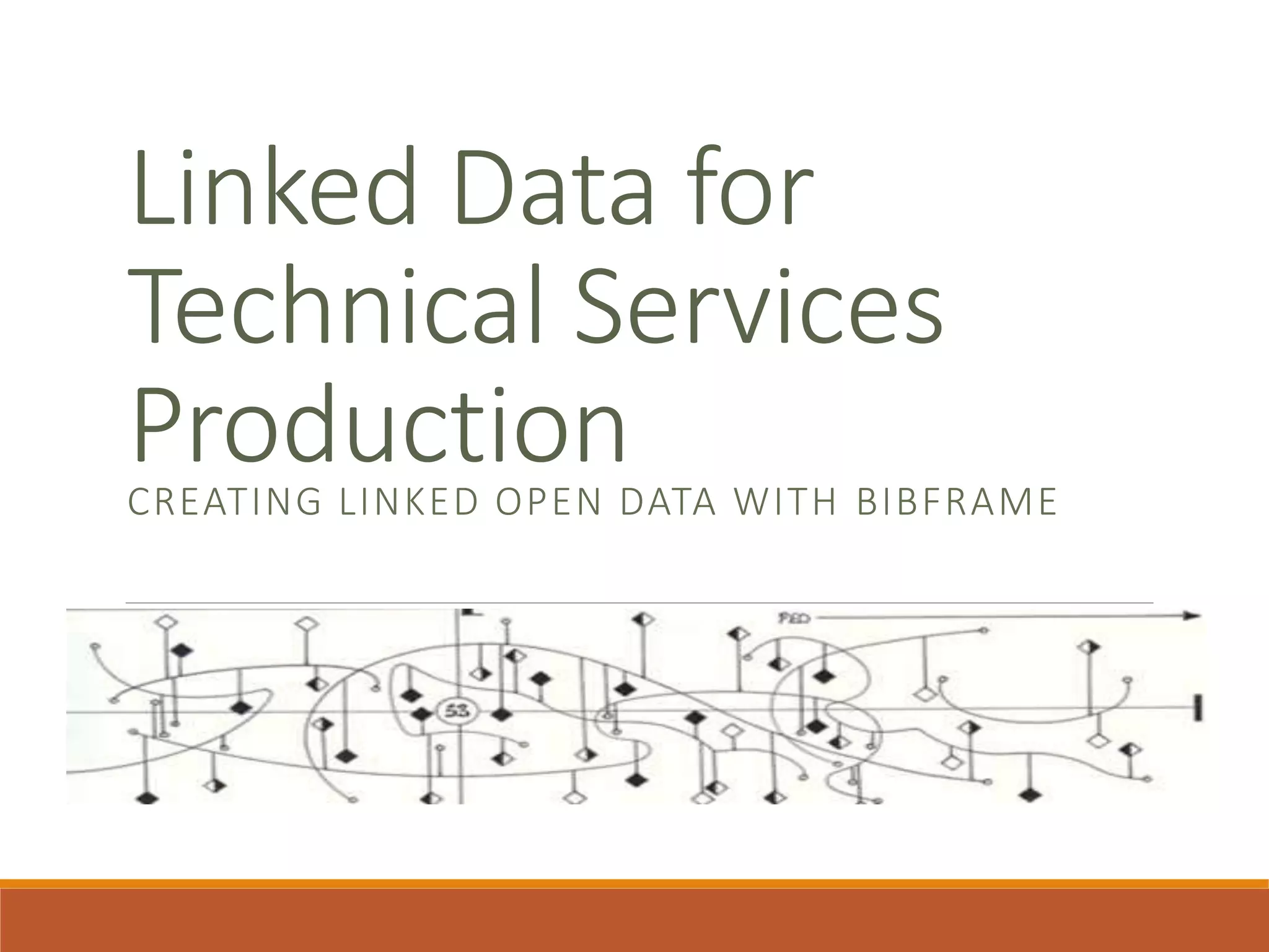 Linked Data for
Technical Services
ProductionCREATING LINKED OPEN DATA WITH BIBFRAME
 