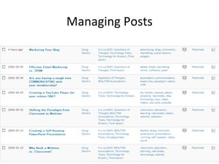 Managing Posts 