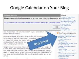 Google Calendar on Your Blog RSS Feed 