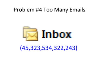 Problem #4 Too Many Emails (45,323,534,322,243) 