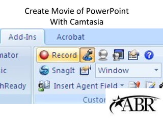 Create Movie of PowerPoint With Camtasia 