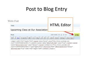 Post to Blog Entry HTML Editor 