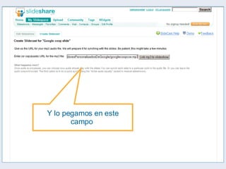 Y lo pegamos en este campo  