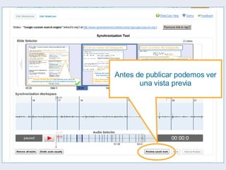 Antes de publicar podemos ver una vista previa 