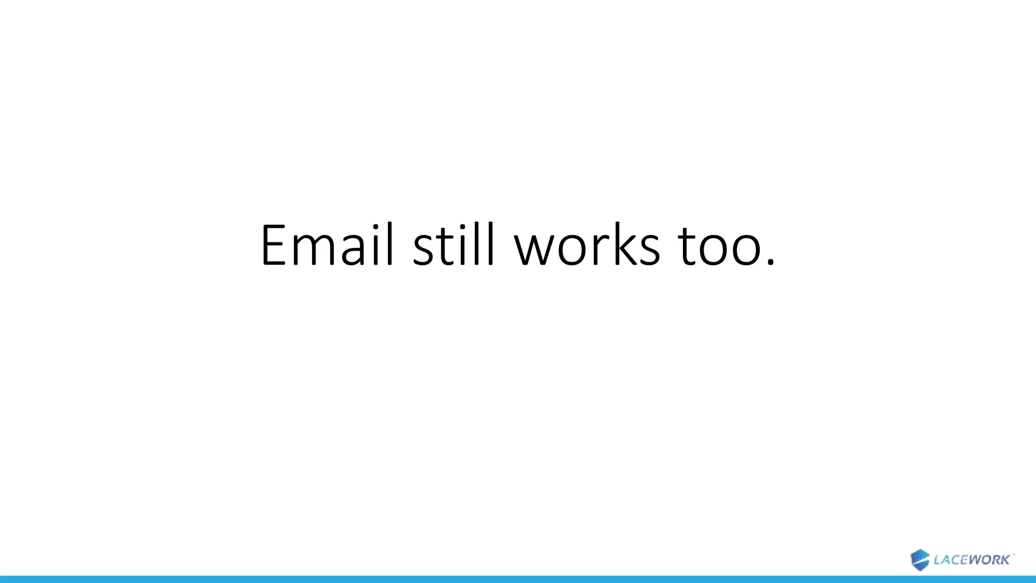 Email still works too.
 
